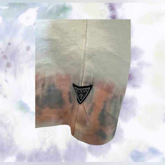 NWT GUESS ORGANIC COTTON TIE-DYE T-SHIRT.   Women’s size Medium Men’s size Small - Picture 5 of 5
